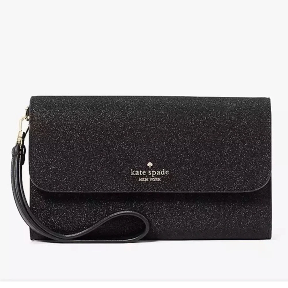 Kate spade medium glitter wristlet / wallet